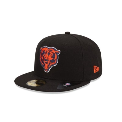 Black Chicago Bears Hat - New Era NFL 59FIFTY Fitted Caps USA0578634